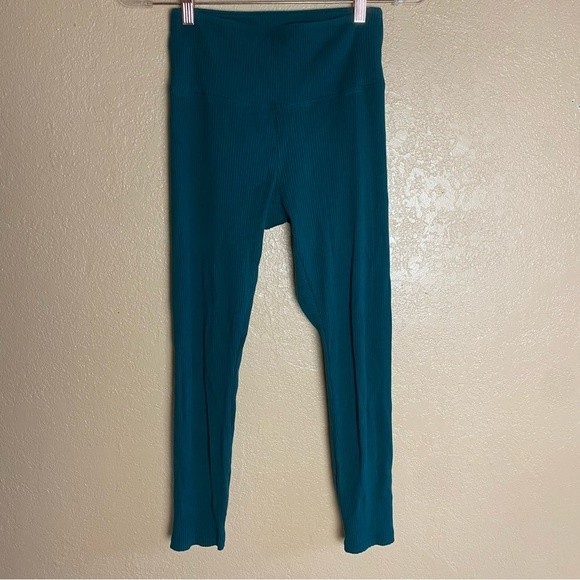 PINK Victoria's Secret Pants - VS  Pink Teal High Waist Full Length Legging with logo in the back Medium